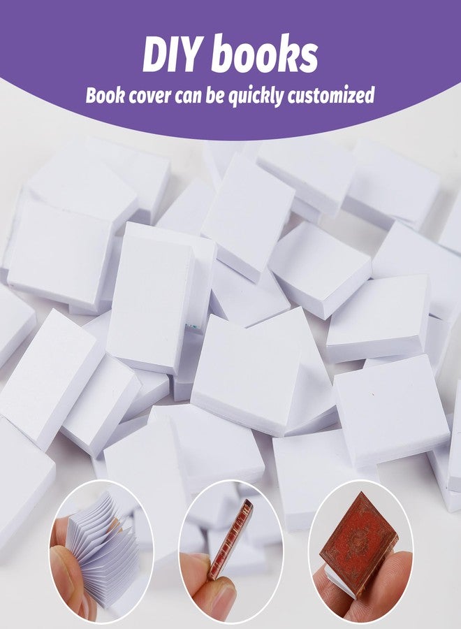 Varpotle 50pcs 1:12 Scale Blank Miniatures Dollhouse Books, Mini Books Dollhouse Decoration, Create Miniature Replicas of Your Favorite Books, Dollhouse Accessories Toy Supplies for Boys and Girls 3+ (50) - Image 4